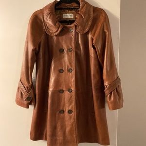 Leather Swing Coat